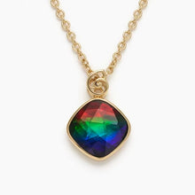 Load image into Gallery viewer, AA Cushion Ammolite Pendant in 10K Gold