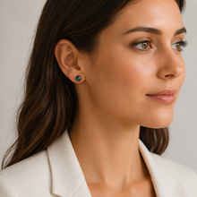 将图片加载到图库查看器,Ammolite Stud Earrings in 10K Gold AA