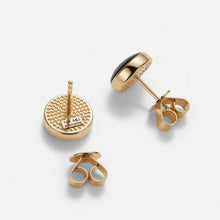 将图片加载到图库查看器,Ammolite Stud Earrings in 10K Gold AA