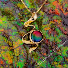 Load image into Gallery viewer, 14K Yellow Gold Ammolite Ribbon Pendant