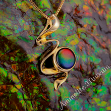 Load image into Gallery viewer, 14K Yellow Gold Ammolite Ribbon Pendant