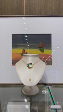 Load and play video in Gallery viewer, Ammolite Necklace 18k Gold Vermeil RADIANT Slider Necklace with Garnet and Citrine