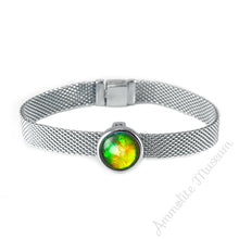 Load image into Gallery viewer, Sterling Silver Round Ammolite Bracelet