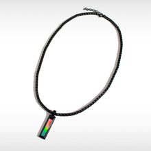 Load image into Gallery viewer, Ammolite Pendant Matte Black Titanium MIDNIGHT Bracelet KORITE MEN'S COLLECTION
