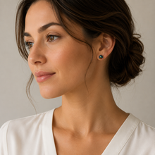将图片加载到图库查看器，Ammolite Stud Earrings in 10K Gold AA
