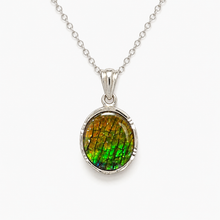 将图片加载到图库查看器，Sterling Silver Dragon Skin Ammolite Pendant
