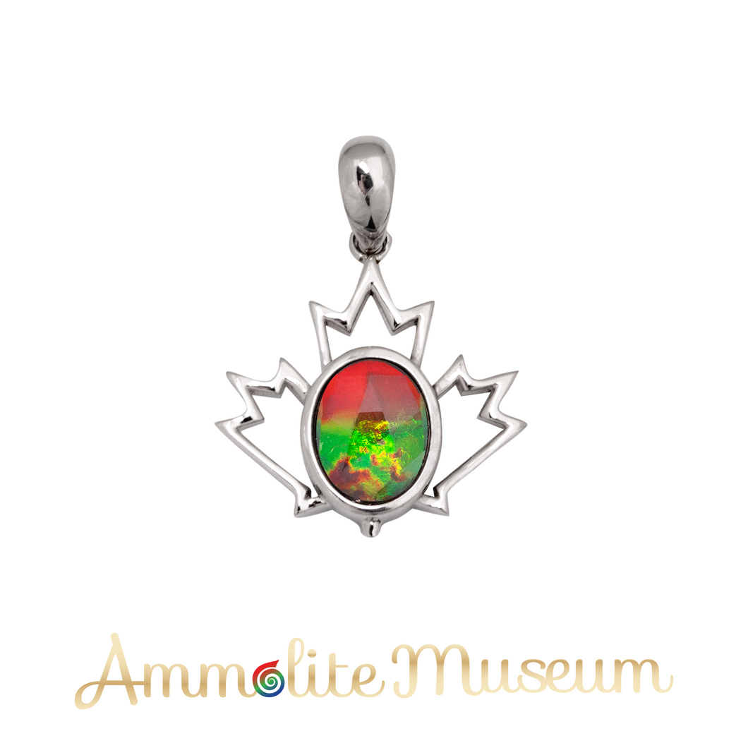 Ammolite Pendant Sterling Silver CANADIANA Pendant