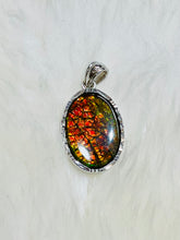 将图片加载到图库查看器，Sterling Silver Dragon Skin Ammolite Pendant
