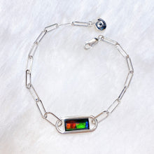 将图片加载到图库查看器，Ammolite Bracelet Sterling Silver UNITY Bracelet
