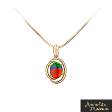 将图片加载到图库查看器，14K Gold Oval Harmony Ammolite Pendant
