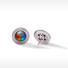 Load image into Gallery viewer, Ammolite Earrings Sterling Silver ORIGINS Stud Earrings
