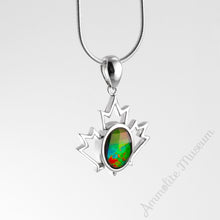 Load image into Gallery viewer, Ammolite Pendant Sterling Silver CANADIANA Pendant
