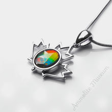 Load image into Gallery viewer, Ammolite Pendant Sterling Silver CANADIANA Pendant
