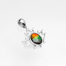 Load image into Gallery viewer, Ammolite Pendant Sterling Silver CANADIANA Pendant
